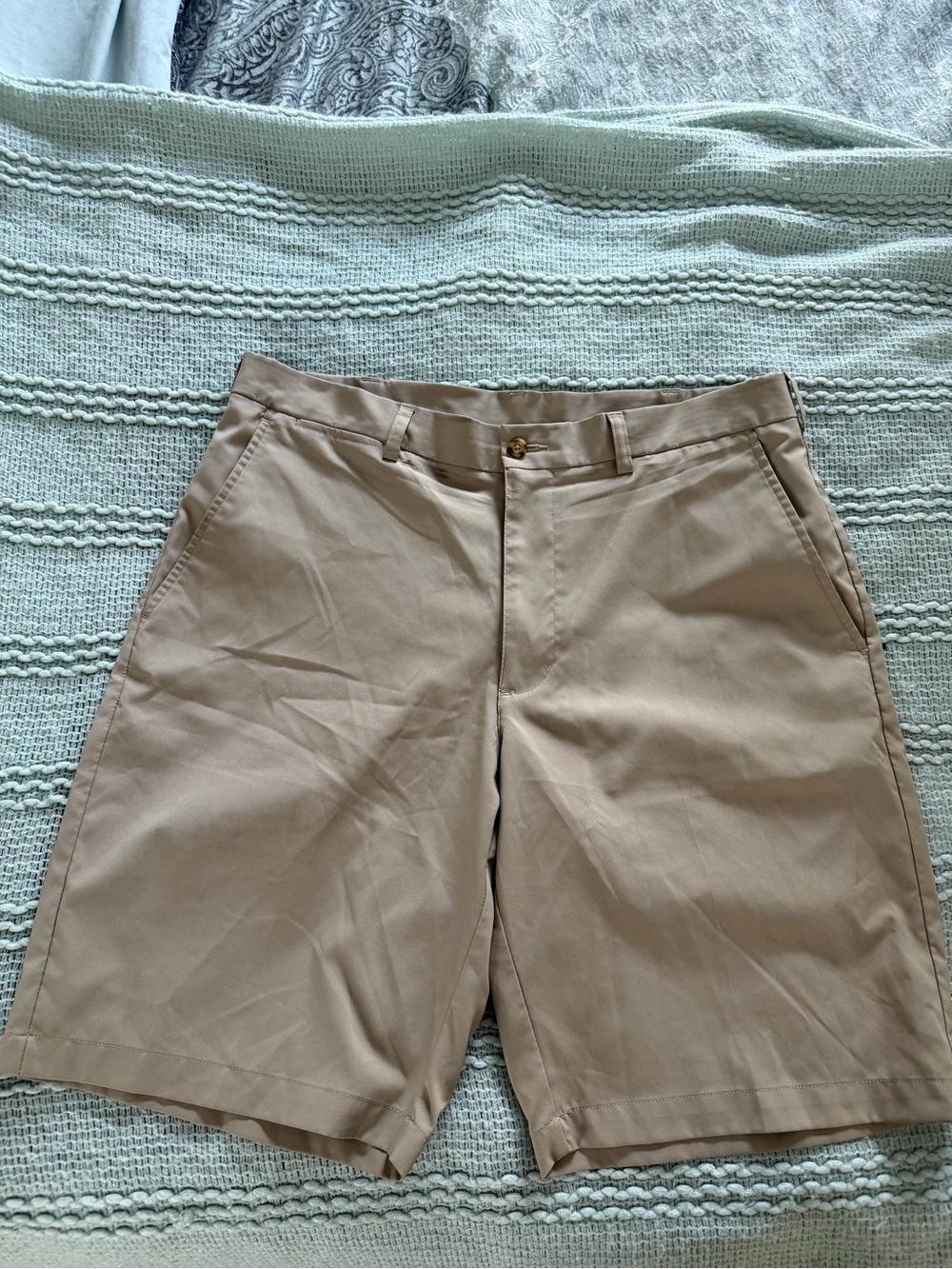 PGA Tour Men's Classic Khaki Flat-Front Shorts